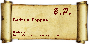 Bedrus Poppea névjegykártya